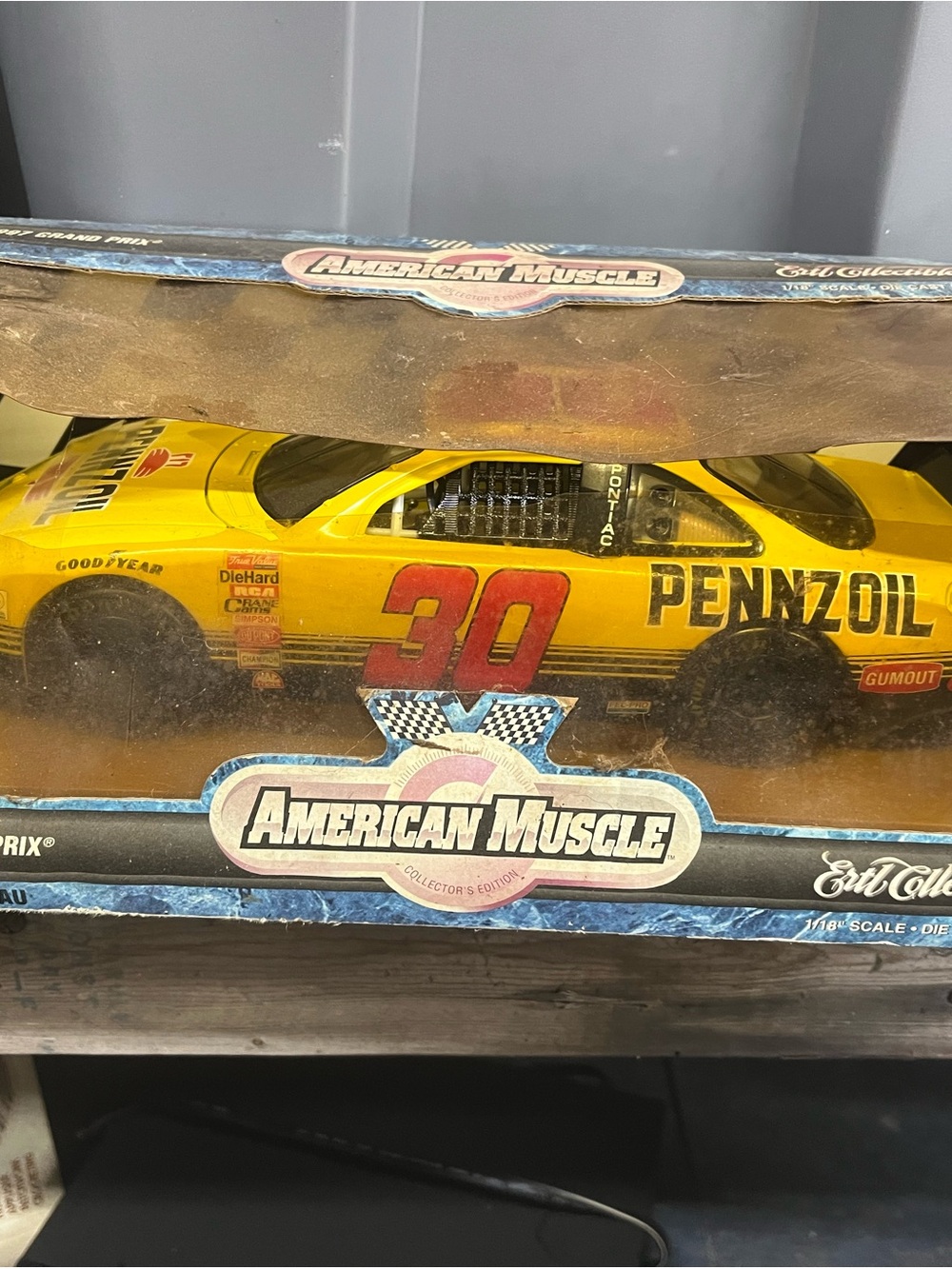 Pennzoil #30 Yellow Die-Cast Race Car Toy